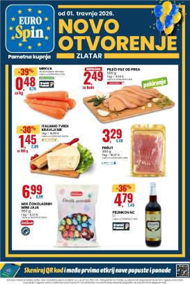 eurospin - Prelistajte katalog Eurospin - Otvorenje - Zlatar, vrijedi od 01.04.2026 do 07.04.2026