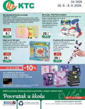 ktc - Novi KTC - Igračke i Tekstil katalog od srijede, 26.08.2026 do utorka, 08.09.2026