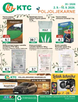 ktc - Novi KTC - Poljoljekarne katalog od srijede, 02.09.2026 do utorka, 15.09.2026
