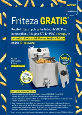 metro - Aktualni katalog Metro - Friteza Gratis od ponedjeljka, 01.06.2026 do petka, 31.07.2026