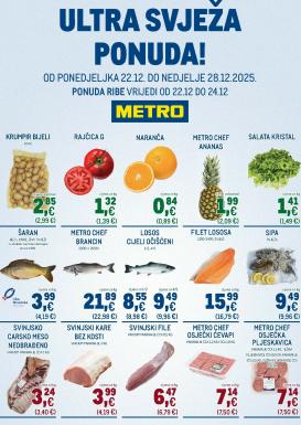 metro - Prelistajte katalog Metro - Ultra svježa ponuda, vrijedi od 22.12. do 28.12.