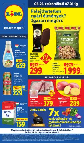 lidl - Lidl hirdetmény a következő hétre csütörtöktől 2026.06.25.-tól szerdától 2026.07.01.-ig