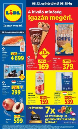 lidl - Lidl hirdetmény a következő hétre csütörtöktől 2026.08.13.-tól keddtől 2026.08.18.-ig