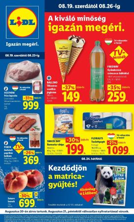 lidl - A jövőbeli Lidl akciós újság szerdától 2026.08.19.-tól szerdától 2026.08.26.-ig érvényes.
