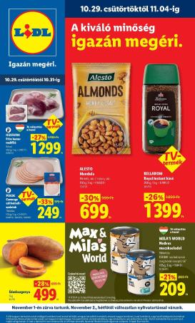 lidl - Lidl hirdetmény a következő hétre csütörtöktől 2026.10.29.-tól szerdától 2026.11.04.-ig