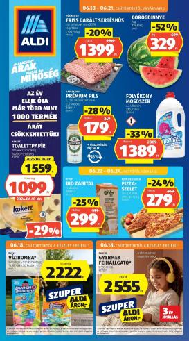 aldi - Aldi hirdetmény a következő hétre csütörtöktől 2026.06.18.-tól szerdától 2026.06.24.-ig