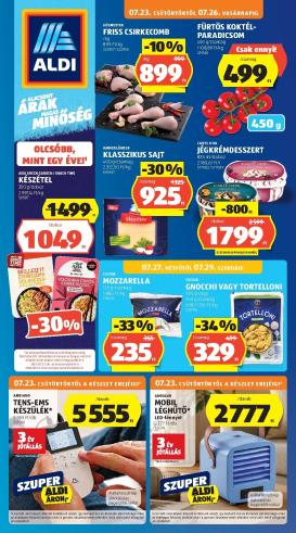 aldi - Aldi hirdetmény a következő hétre csütörtöktől 2026.07.23.-tól szerdától 2026.07.29.-ig