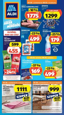 aldi - Aldi hirdetmény a következő hétre csütörtöktől 2026.07.30.-tól szerdától 2026.08.05.-ig