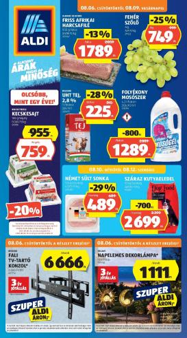 aldi - A jövőbeli Aldi akciós újság csütörtöktől 2026.08.06.-tól szerdától 2026.08.12.-ig érvényes.