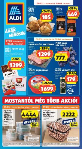 aldi - A jövőbeli Aldi akciós újság csütörtöktől 2026.09.03.-tól szerdától 2026.09.09.-ig érvényes.