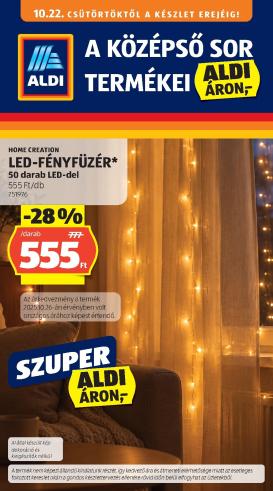 aldi - Aldi - Középső sor termékei hirdetmény a következő hétre csütörtöktől 2026.10.22.-tól szerdától 2026.10.28.-ig