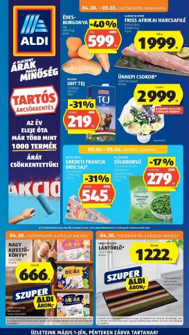 aldi - Aldi hirdetmény a következő hétre csütörtöktől 2026.04.30.-tól szerdától 2026.05.06.-ig