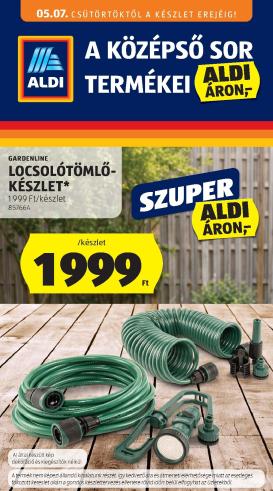 aldi - Aldi - Középső sor termékei hirdetmény a következő hétre csütörtöktől 2026.05.07.-tól szerdától 2026.05.13.-ig