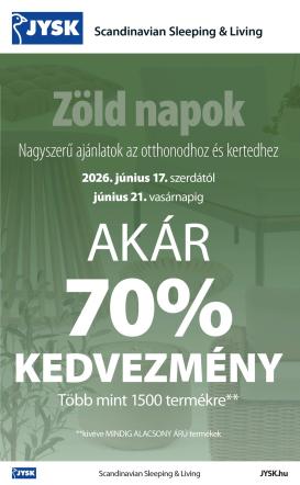 jysk - Aktuális JYSK szórólap érvényes szerdától 2026.06.17.-től vasárnaptól 2026.06.21.-ig