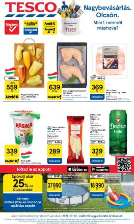 tesco - A jövőbeli Tesco akciós újság csütörtöktől 2026.07.02.-tól szerdától 2026.07.08.-ig érvényes.