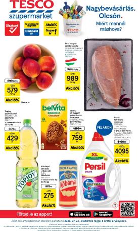 tesco - A jövőbeli Tesco szupermarket akciós újság csütörtöktől 2026.07.23.-tól szerdától 2026.07.29.-ig érvényes.