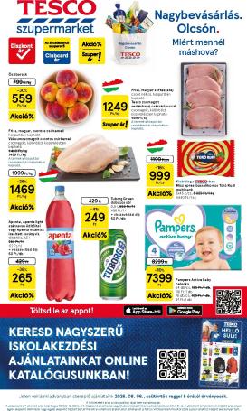 tesco - A jövőbeli Tesco szupermarket akciós újság csütörtöktől 2026.08.06.-tól szerdától 2026.08.12.-ig érvényes.