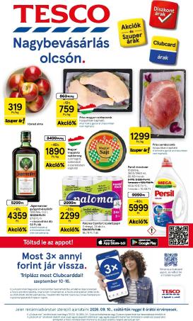 tesco - A jövőbeli Tesco akciós újság csütörtöktől 2026.09.10.-tól szerdától 2026.09.16.-ig érvényes.