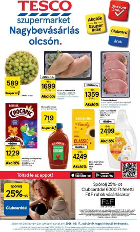 tesco - A jövőbeli Tesco szupermarket akciós újság csütörtöktől 2026.09.17.-tól szerdától 2026.09.23.-ig érvényes.