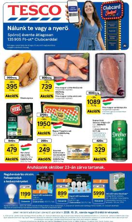 tesco - A jövőbeli Tesco akciós újság szerdától 2026.10.21.-tól szerdától 2026.10.28.-ig érvényes.
