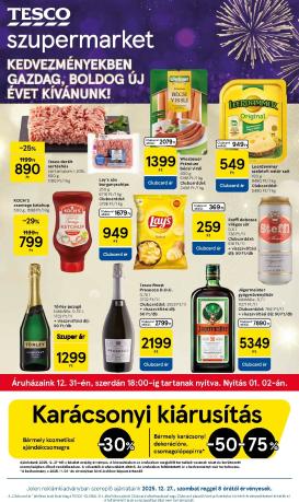 tesco - Tesco szupermarket akciós újság, érvényes 12.27. - 12.31.