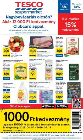 tesco - Tesco szupermarket akciós újság, érvényes 2026.04.07. - 2026.04.13.