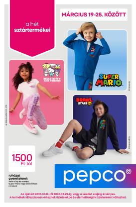 pepco - Pepco - Ruházat népszerű karakterekkel akciós újság, érvényes 2026.03.19. - 2026.03.25.