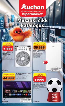 auchan - A jövőbeli Auchan - Műszaki cikk ajánlataink akciós újság csütörtöktől 2026.06.04.-tól szerdától 2026.06.17.-ig érvényes.