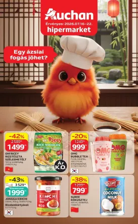 auchan - Aktuális Auchan szórólap érvényes csütörtöktől 2026.07.16.-től szerdától 2026.07.22.-ig