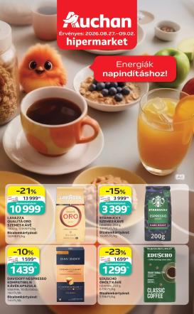 auchan - A jövőbeli Auchan - Reggeli ajánlataink akciós újság csütörtöktől 2026.08.27.-tól szerdától 2026.09.02.-ig érvényes.