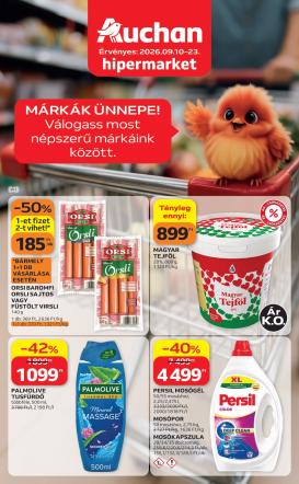 auchan - A jövőbeli Auchan - Kedvenc Márkáink akciós újság csütörtöktől 2026.09.10.-tól szerdától 2026.09.23.-ig érvényes.