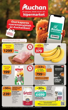 auchan - Aktuális Auchan szórólap érvényes csütörtöktől 2026.10.01.-től szerdától 2026.10.07.-ig
