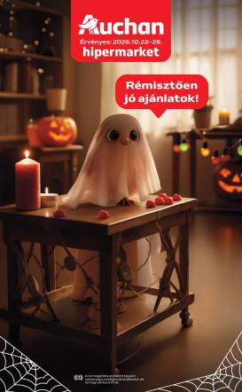 auchan - A jövőbeli Auchan - Halloweeni ajánlataink akciós újság csütörtöktől 2026.10.22.-tól szerdától 2026.10.28.-ig érvényes.