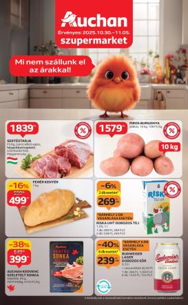 auchan - Auchan szupermarket akciós újság, érvényes 10.30. - 11.05.