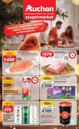 auchan - Auchan szupermarket akciós újság, érvényes 11.27. - 12.03.
