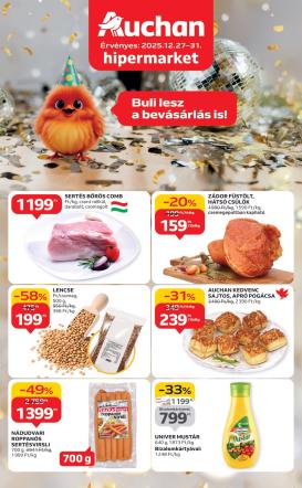 auchan - Auchan Hipermarket akciós újság, érvényes 12.27. - 12.31.
