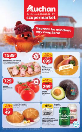 auchan - Auchan szupermarket akciós újság, érvényes 01.02. - 01.07.