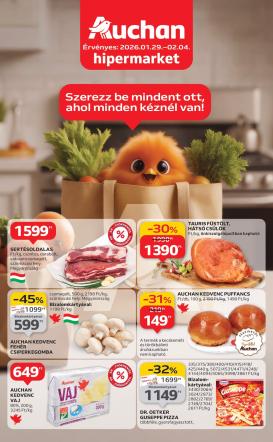 auchan - Auchan Hipermarket akciós újság, érvényes 01.29. - 02.04.