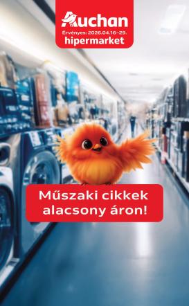 auchan - Aktuális Auchan - Elektronikai ajánlataink szórólap érvényes csütörtöktől 2026.04.16.-től szerdától 2026.04.29.-ig