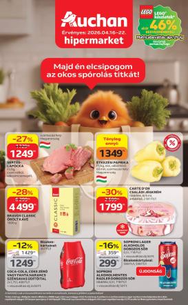 auchan - Aktuális Auchan hipermarket szórólap érvényes csütörtöktől 2026.04.16.-től szerdától 2026.04.22.-ig
