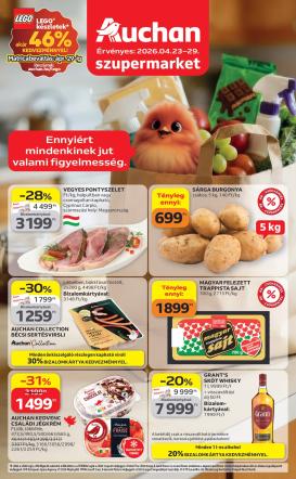 auchan - Aktuális Auchan szupermarket szórólap érvényes csütörtöktől 2026.04.23.-től szerdától 2026.04.29.-ig