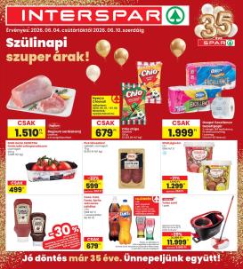 spar - INTERSPAR hirdetmény a következő hétre csütörtöktől 2026.06.04.-tól szerdától 2026.06.10.-ig