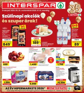 spar - INTERSPAR hirdetmény a következő hétre csütörtöktől 2026.06.25.-tól szerdától 2026.07.01.-ig