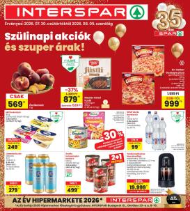 spar - SPAR - INTERSPAR hirdetmény a következő hétre csütörtöktől 2026.07.30.-tól szerdától 2026.08.05.-ig