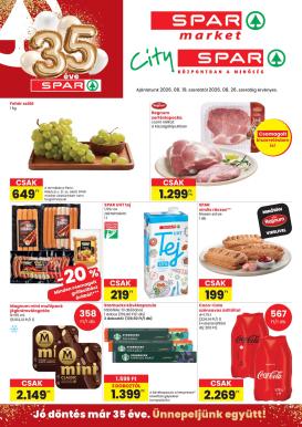 spar - A jövőbeli SPAR market akciós újság szerdától 2026.08.19.-tól szerdától 2026.08.26.-ig érvényes.