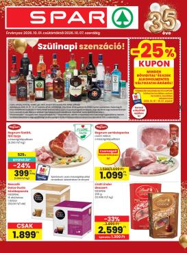 spar - A jövőbeli SPAR akciós újság csütörtöktől 2026.10.01.-tól szerdától 2026.10.07.-ig érvényes.