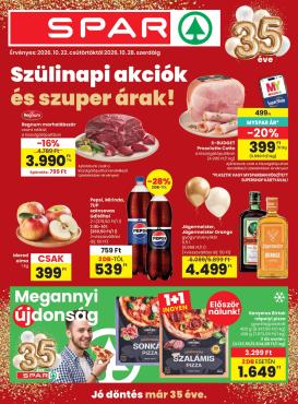 spar - SPAR hirdetmény a következő hétre csütörtöktől 2026.10.22.-tól szerdától 2026.10.28.-ig