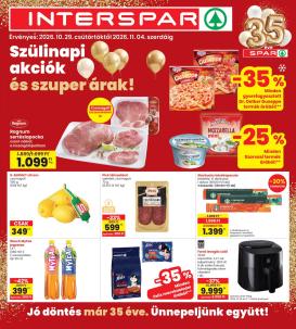 spar - INTERSPAR hirdetmény a következő hétre csütörtöktől 2026.10.29.-tól szerdától 2026.11.04.-ig