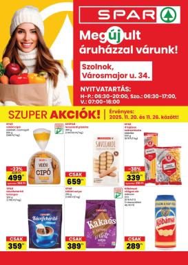 spar - SPAR - Szolnok üzlet megújulás akciós újság, érvényes 11.20. - 11.26.