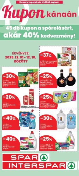 spar - SPAR - Karácsonyi ínyenc katalógus akciós újság, érvényes 12.01. - 12.10.